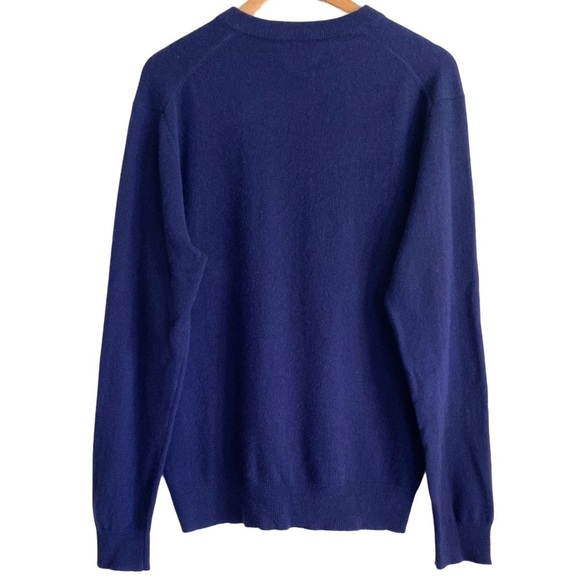 Qi 100% Cashmere Supersoft Preppy Lightweight V-Neck Pullover Sweater Sz XL - Picture 6 of 9